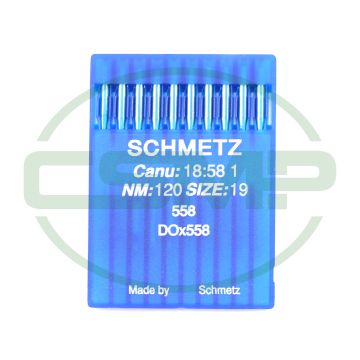 558 SIZE 120 PACK OF 10 NEEDLES SCHMETZ