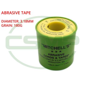 57 MITCHELLS ABRASIVE TAPE FLAT 1/8" 3.18mm 180g 15M 57 MITCHELLS ABRASIVE TAPE FLAT 1/8" 3.18mm 180g 15M