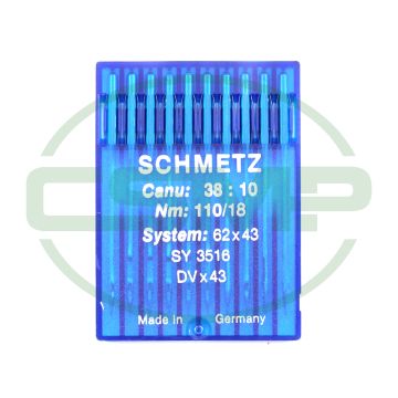 62X43 SIZE 110 PACK OF 10 NEEDLES SCHMETZ