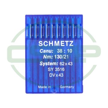 62X43 SIZE 130 PACK OF 10 NEEDLES SCHMETZ