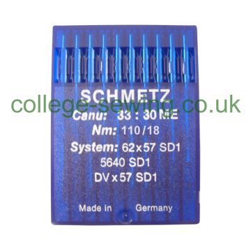 62X57 SD1 SIZE 110 PACK OF 10 NEEDLES SCHMETZ DISCONTINUED 62X57 SD1 SIZE 110 PACK OF 10 NEEDLES SCHMETZ DISCONTINUED