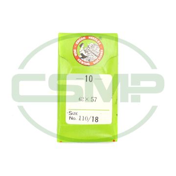 62X57 SIZE 110 PACK OF 10 NEEDLES ORGAN DISCONTINUED