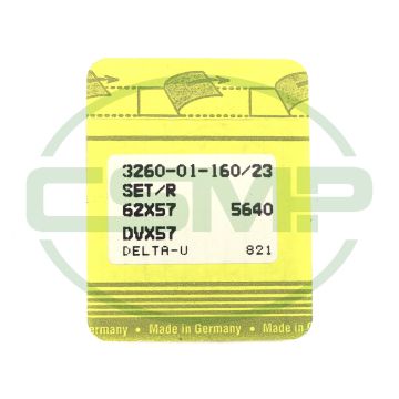 62X57 SIZE 160 PACK OF 10 NEEDLES SINGER DISCONTINUED 62X57 SIZE 160 PACK OF 10 NEEDLES SINGER DISCONTINUED