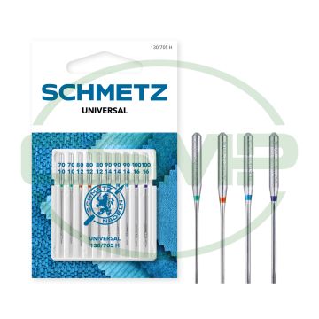 SCHMETZ UNIVERSAL SIZE 70-100 PACK OF 10 CARDED