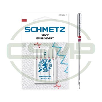 SCHMETZ EMBROIDERY SIZE 75 PACK OF 5 CARDED