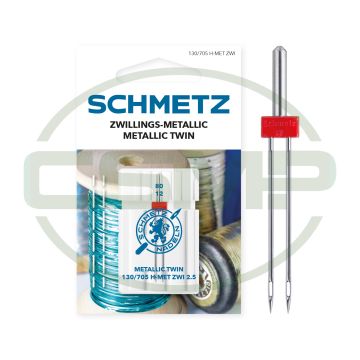 SCHMETZ TWIN METALLIC 2.5MM SIZE 80 PACK OF 1 CARDED SCHMETZ TWIN METALLIC 2.5MM SIZE 80 PACK OF 1 CARDED