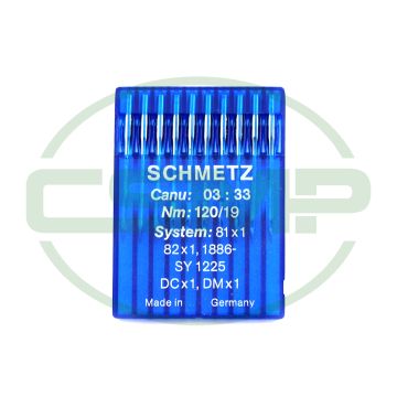 81X1 SIZE 120 PACK OF 10 NEEDLES SCHMETZ 81X1 SIZE 120 PACK OF 10 NEEDLES SCHMETZ