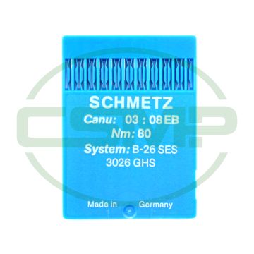 B26SES SIZE 80 PACK OF 10 NEEDLES SCHMETZ B26SES SIZE 80 PACK OF 10 NEEDLES SCHMETZ