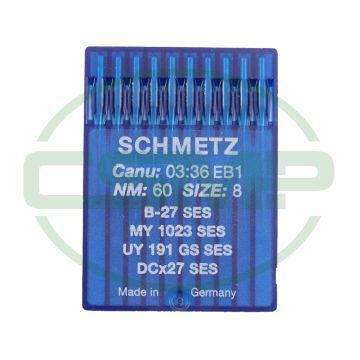 B27SES SIZE 60 PACK OF 10 NEEDLES SCHMETZ B27SES SIZE 60 PACK OF 10 NEEDLES SCHMETZ