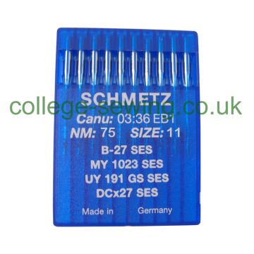 B27SES SIZE 75 PACK OF 10 NEEDLES SCHMETZ B27SES SIZE 75 PACK OF 10 NEEDLES SCHMETZ