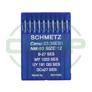 B27SES SIZE 80 PACK OF 10 NEEDLES SCHMETZ B27SES SIZE 80 PACK OF 10 NEEDLES SCHMETZ