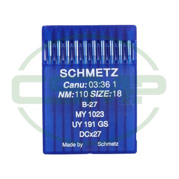 B27 SIZE 110 PACK OF 10 NEEDLES SCHMETZ