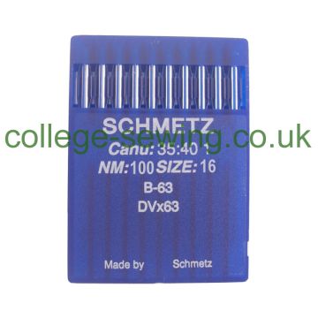 B63 SIZE 100 PACK OF 10 NEEDLES SCHMETZ B63 SIZE 100 PACK OF 10 NEEDLES SCHMETZ