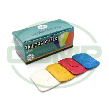 CH10M SMALL SQUARE TAILORS CHALK 10PCS BOX MIXED COLOUR