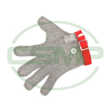 ZEVA 5 FINGER CHAINMAIL GLOVE RED MEDIUM