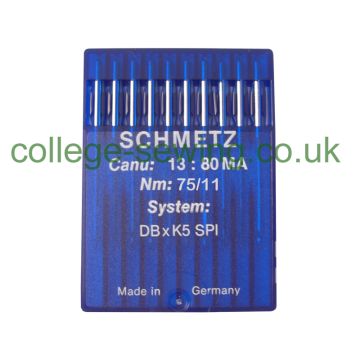 DBXK5SPI SIZE 75 PACK OF 10 NEEDLES SCHMETZ DBXK5SPI SIZE 75 PACK OF 10 NEEDLES SCHMETZ