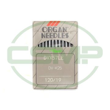 DV-K25 = DVX57LE SIZE 120 PACK OF 10 NEEDLES ORGAN DV-K25 = DVX57LE SIZE 120 PACK OF 10 NEEDLES ORGAN