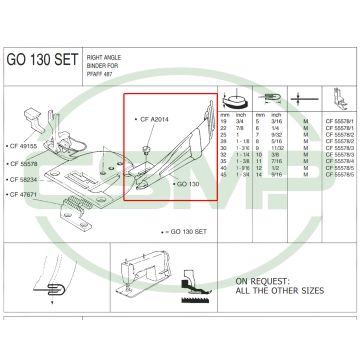 G0130X40M 40mm (M) BINDER - MEDIUM PFAFF 487 - CLEARANCE PRICE G0130X40M 40mm (M) BINDER - MEDIUM PFAFF 487 - CLEARANCE PRICE