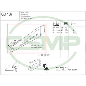 G0136X35mm RIGHT ANGLE BINDER