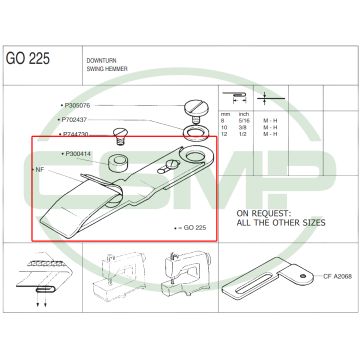 G0225 10mm DOWNTURN SWING HEMMER - MEDIUM - CLEARANCE PRICE