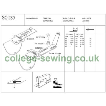 G0230A 18mm SWING HEMMER MEDIUM