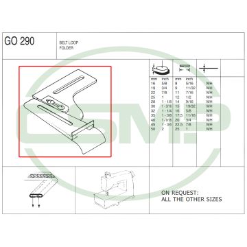 G0290 28mm-14mm BELT LOOP FOLDER MEDIUM/HEAVY