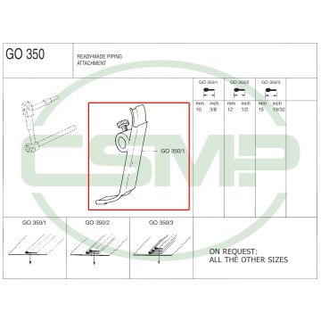 G0350/1X10mm PIPING FOLDER - CLEARANCE PRICE