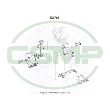 KA768X20MM TAPE GUIDE ASSY JUKI PLC-2760, 2760-7