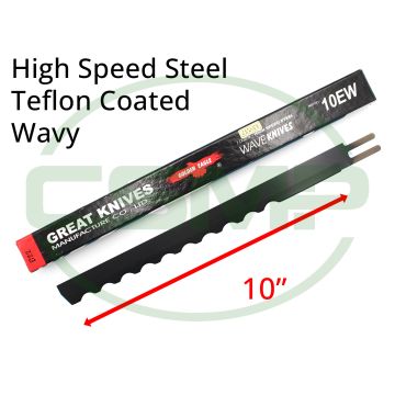 KE10WTC 10" WAVY KNIFE TEFLON COATED HIGH SPEED STEEL