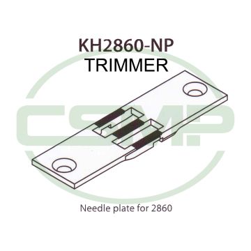 KH2860-NPT 3MM NEEDLE PLATE JUKI LU-2860-7 TRIMMER GENERIC KH2860-NPT 3MM NEEDLE PLATE JUKI LU-2860-7 TRIMMER GENERIC