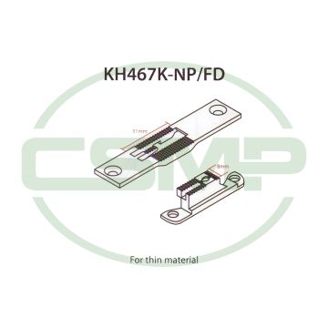 KH467K-NP/FD PLATE & FEED SET ADLER 467