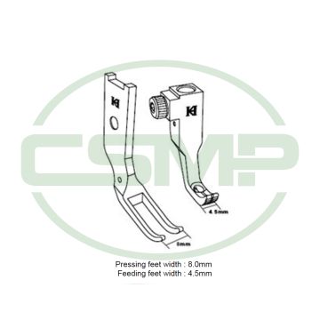 KP1245-N071 NARROW FOOT SET PFAFF 1245 335 INCLUDES INNER AND OUTER FOOT