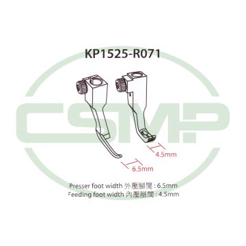 KP1525R071 NARROW CORDING FOOT SET RIGHT 1525 INCLUDES INNER AND OUTER FOOT KP1525R071 NARROW CORDING FOOT SET RIGHT 1525 INCLUDES INNER AND OUTER FOOT