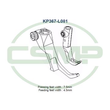 KP367-L081 NARROW LEFT FOOT SET DURKOPP INCLUDES INNER AND OUTER FOOT