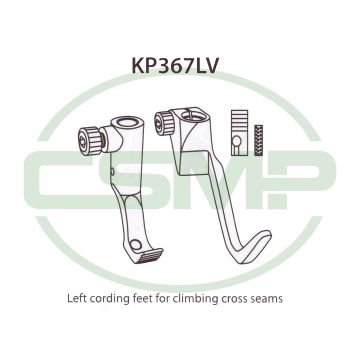 KP367LV LEFT CORDING FOOT SET ADLER 467 INCLUDES INNER AND OUTER FOOT