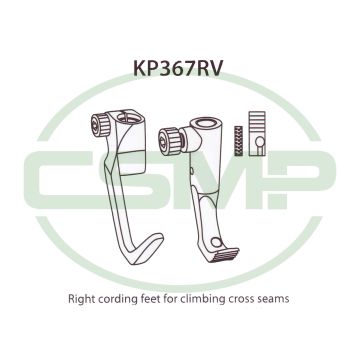 KP367RV RIGHT CORDING FOOT SET ADLER 467 INCLUDES INNER AND OUTER FOOT