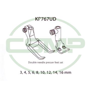 KP767UD 4MM FOOT SET DURKOPP 767 INCLUDES INNER AND OUTER FOOT KP767UD 4MM FOOT SET DURKOPP 767 INCLUDES INNER AND OUTER FOOT