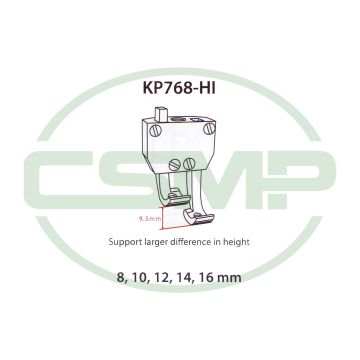 KP768-HI 8MM INNER COMPENSATING FOOT 767,768 KP768-HI 8MM INNER COMPENSATING FOOT 767,768