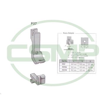 P37 SOLID PIPING FOOT SMALL FOR A20 PIPING FOOT