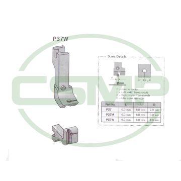 P37W SOLID PIPING FOOT LARGE FOR A20 PIPING FOOT