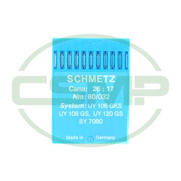 UY108 GKS SIZE 80 PACK OF 10 NEEDLES SCHMETZ