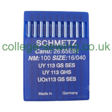 UY113GS SES SIZE 100 PACK OF 10 NEEDLES SCHMETZ UY113GS SES SIZE 100 PACK OF 10 NEEDLES SCHMETZ