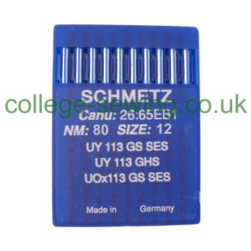 UY113GS SES SIZE 80 PACK OF 10 NEEDLES SCHMETZ UY113GS SES SIZE 80 PACK OF 10 NEEDLES SCHMETZ