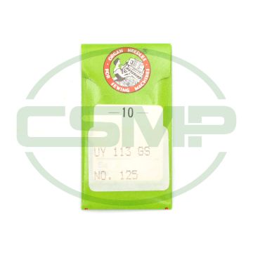 UY113GS SIZE 125 PACK OF 10 NEEDLES ORGAN
