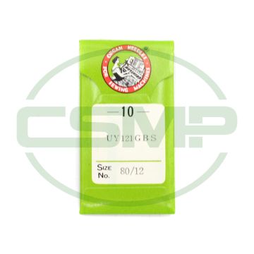 UY121GBS SIZE 80 PACK OF 10 NEEDLES ORGAN