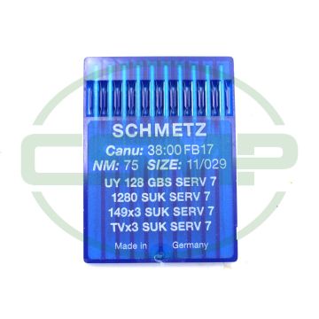 UY128GBS SERV7 SIZE 75 PACK OF 10 NEEDLES SCHMETZ