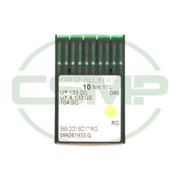 UY133GS SIZE 110 PACK OF 10 NEEDLES GROZ BECKERT