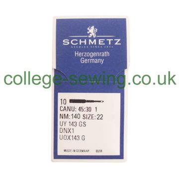 UY143GS SIZE 140 PACK OF 10 NEEDLES SCHMETZ