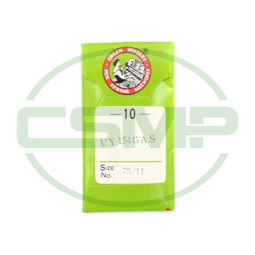 UY154GAS SIZE 75 PACK OF 10 NEEDLES ORGAN