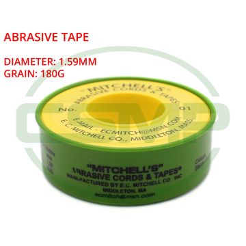 01 MITCHELLS ABRASIVE TAPE FLAT 2/32" 1.59mm 180g 15M